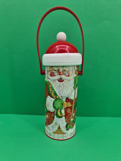 Новогодний тубус для конфет  малый  /Дед Мороз и медвежонок(d-67*165mm) (1 шт) Харьков - изображение 2