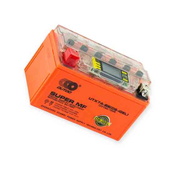 Аккумулятор (150x95x85) гелевый оранжевый с индикатором заряда и вольтметром 12V7A Мукачево