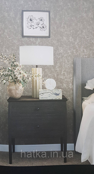 Шпалери вінілові на флізеліні AdaWall Seyyah1.06х10 під штукатурку структурні сіро-бежеві з глянцем Київ - фото 1