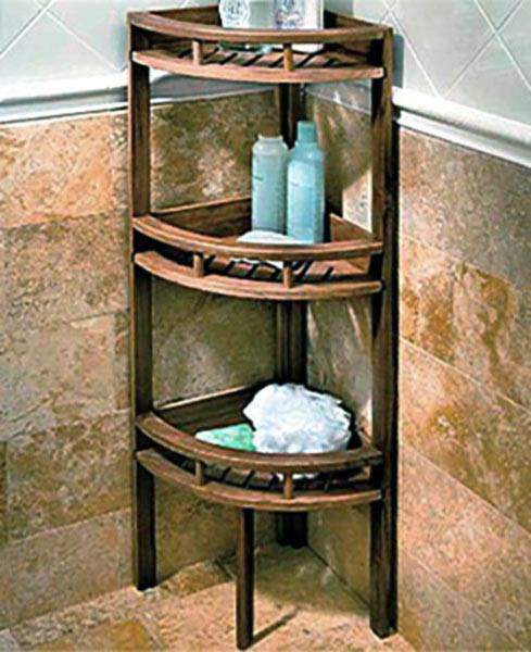 Стеллаж угловой для ванной 