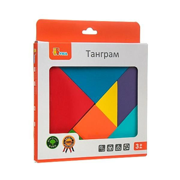 Гра-головоломка Viga Toys Кольоровий дерев'яний танграм, 7 ел. (55557) Харків - фото 8