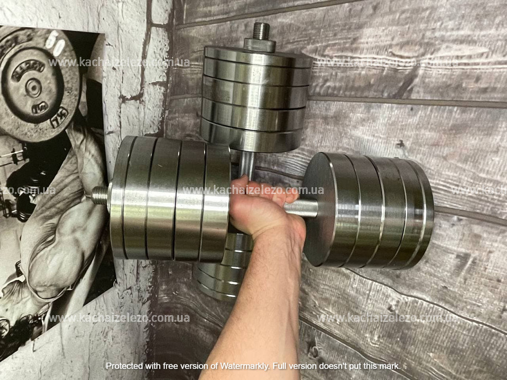 Гантелі набірні 2 по 46 кг Гантелі, гирі, штанги та диски металеві без покриття Київ - фото 8