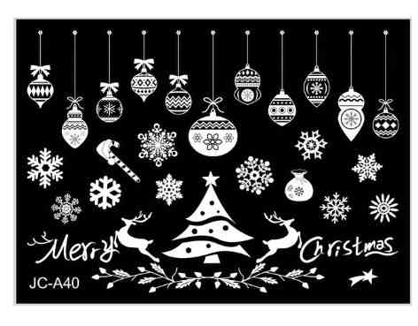 Новорічна наклейка на вікна Новорічні олені і кулі 50 на 70 см білий Київ