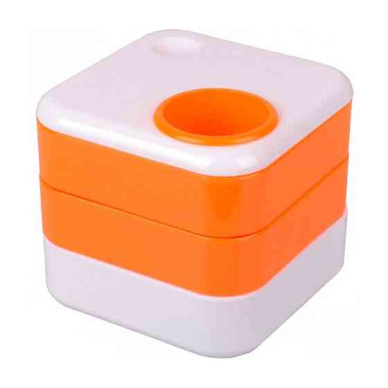 Стакан для ручек 568 пластиковый 10х10х9 см Оранжевый Винница