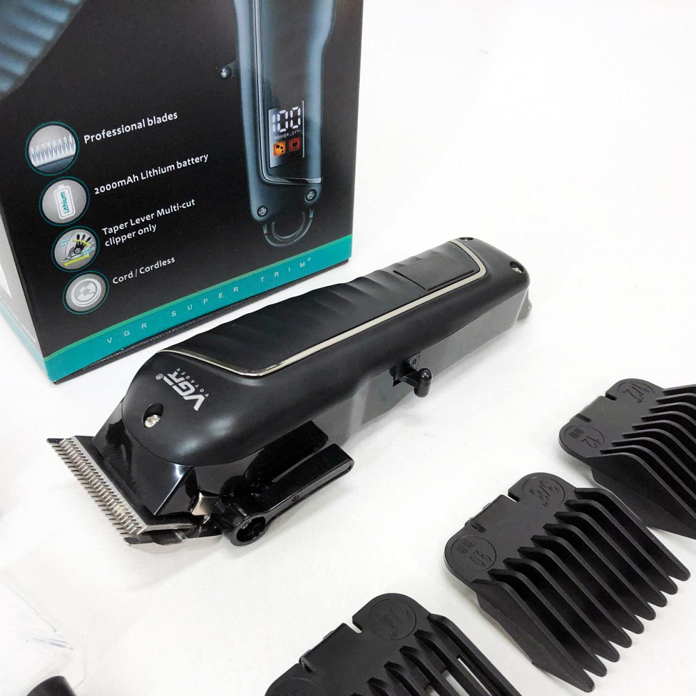 Машинка для стрижки волосся з регульованою насадкою VGR V-683, Профі машинка для стрижки волосся LI-68 Львів - фото 3
