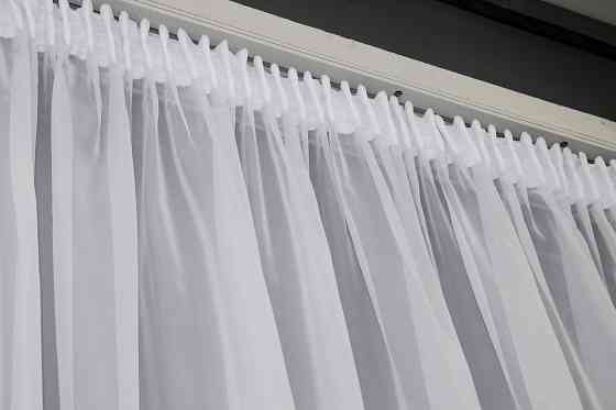 Тюль с тесьмой карандаш VR-Textil н101 Шифон однотонный Белый 500х250 см (44-029) Киев