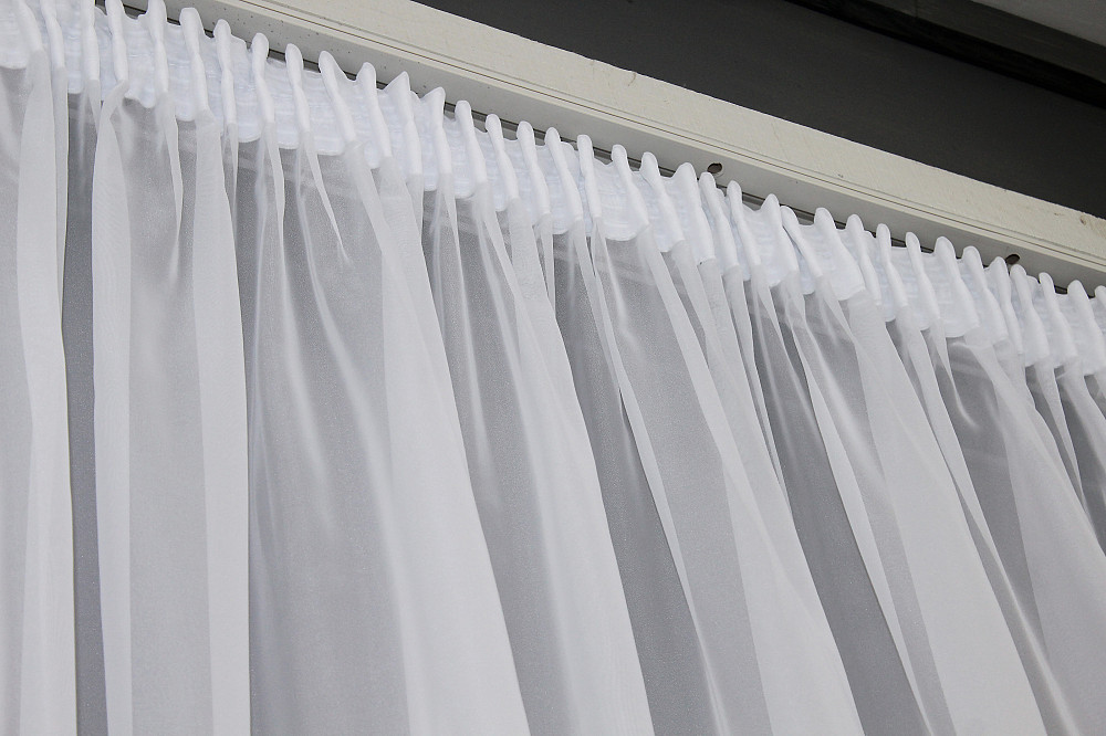 Тюль с тесьмой карандаш VR-Textil н101 Шифон однотонный Белый 500х250 см (44-029) Киев - изображение 5