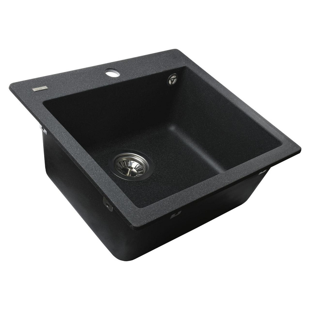 Гранитная мойка Globus Lux AOSTA графит 490x455мм-А0001 (000023568) Киев - изображение 2