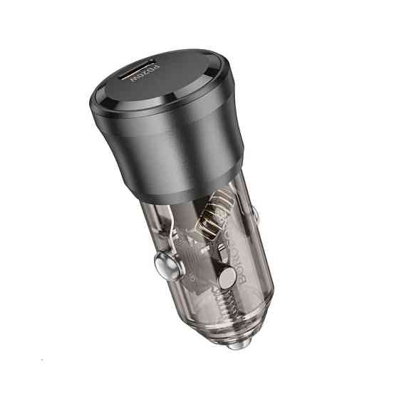 Автомобільний зарядний пристрій BOROFONE BZ24 Clever single port PD20W Transparent Black 6941991106934 Одеса