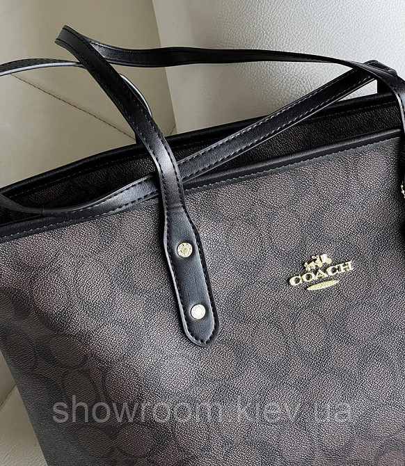 Жіноча сумка шоппер Coach City Tote коричнева Київ - фото 2