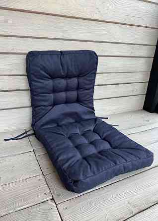 Подушка для стільців (50x120х8 см) подвійна Decorator Мальмо колір темно-синій 84-150 Київ
