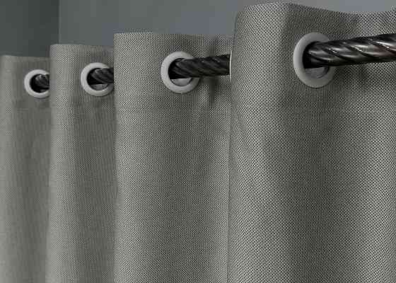 Комплект готовых штор на люверсах VR-Textil Рогожка TERRA LUXE № 1862ш Серый 150х270 см 2 шт (37-0311) Киев