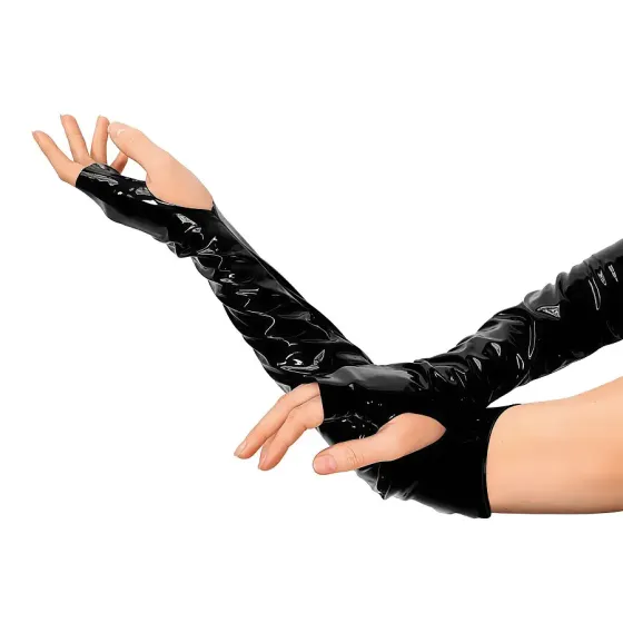 Лаковані мітенки Art of Sex - Margo, колір чорний, розмір L Львів