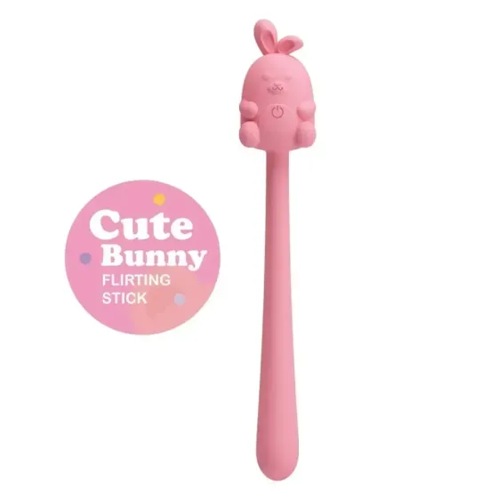 Мини-вибратор на палочке Pretty Love Cute Bunny гибкий, розовый, 14.2 х 1.8 см Sex Aura Киев