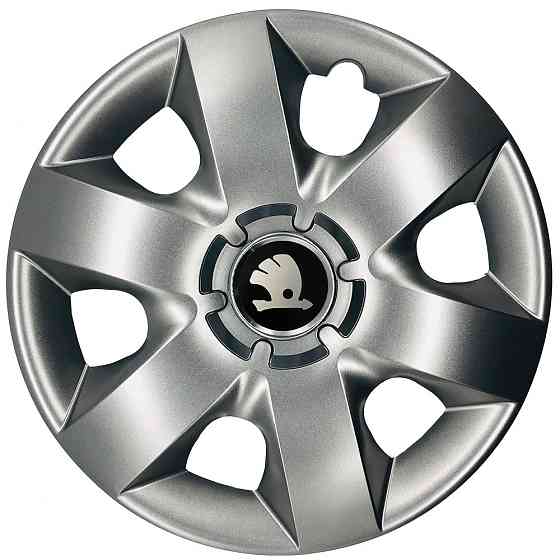 Автомобильные модельные колпаки R15 Skoda 310 4шт, SJS, серебряные Киев
