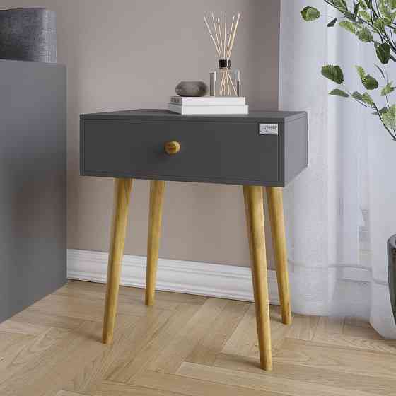 Тумба прикроватная LION Хьюге-4 Антрацит (LION-041011) ТОП Львов