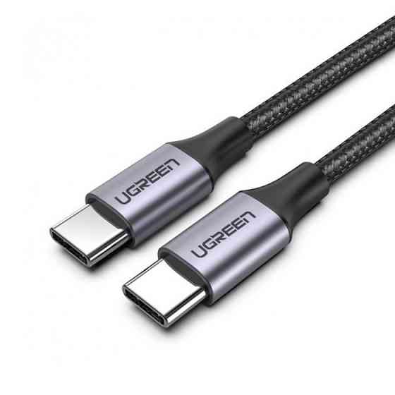 Кабель USB 2.0 Type-C M-M, 2 м, 60W Чорний, Round Cable Nickel Plating Aluminum Shell US261 UGREEN Вінниця