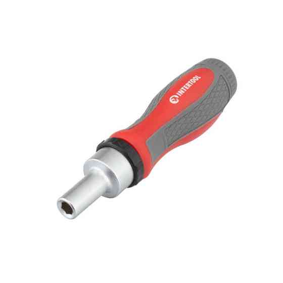 Реверсивна викрутка INTERTOOL 38 од, STORM - якісна викрутка з насадками для будь-яких завдань Львів