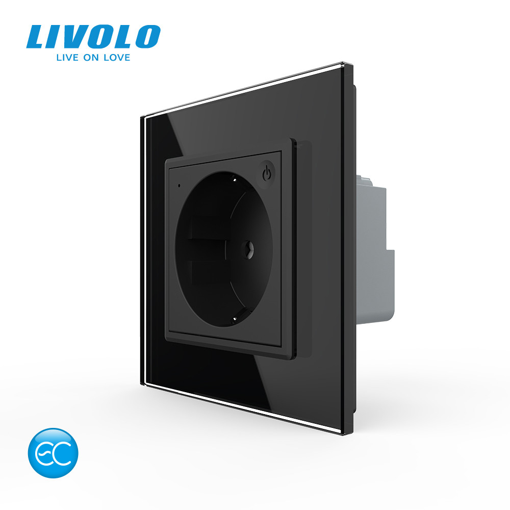 LIVOLO Розумна розетка EC з заземленням Livolo чорний (VL-M7FCTC16AZ2-2BP) Коломыя - изображение 1