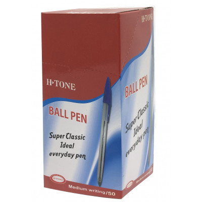 Ручка шариковая H-Tone 0,7мм, синяя, уп. 50 шт (PEN-HT-JJ20103-BL) Винница - изображение 2