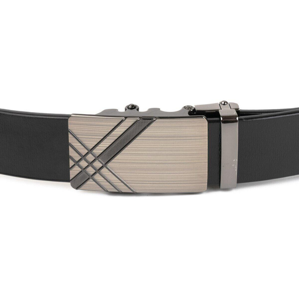 Ремень мужской c затемненной металлической пряжкой Vintage 20208 Черный Киев - изображение 6