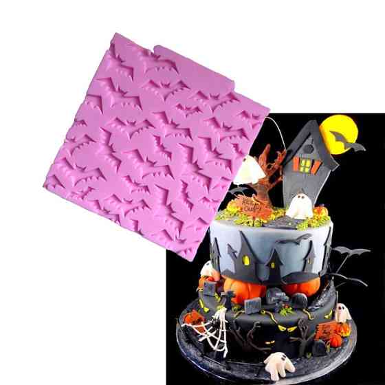 Молд силиконовый Летучие мыши 106 на 106 мм розовый Киев