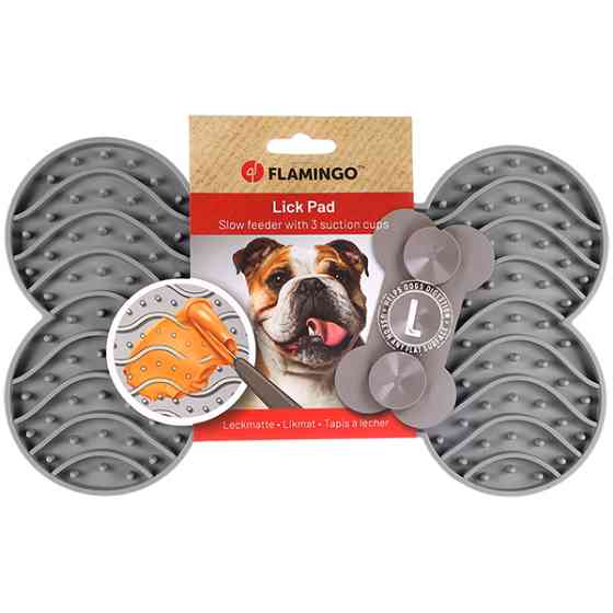Flamingo Lick Pad Yummee ФЛАМИНГО ЛИЗАТЕЛЬНЫЙ КОВРИК антистресс для собак и котов Киев