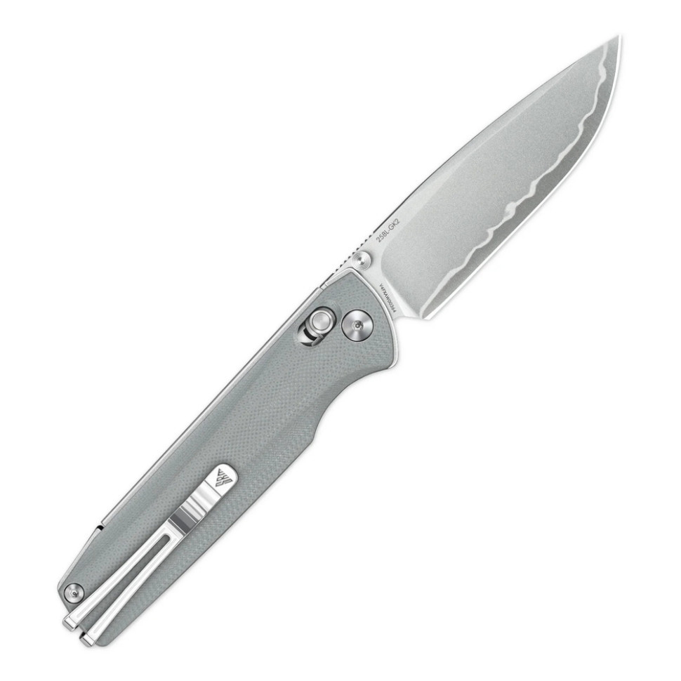 Ніж складаний туристичний SRM Terrier 258L-GK2 (9.3 см) 140Cr / G10 сірий Київ - фото 4