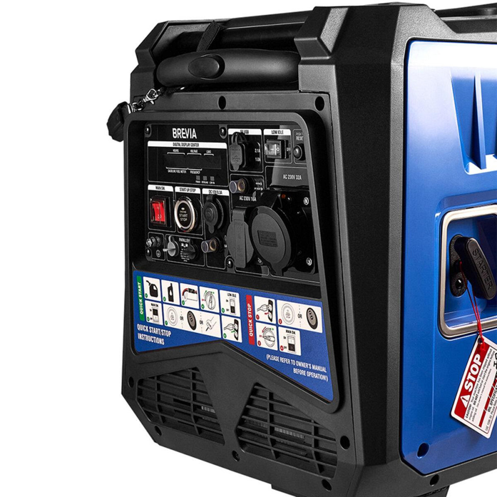 Генератор Brevia инверторный бензиновый 6,5 кВт (ном 6,0 кВт) с электростартером Киев - изображение 3