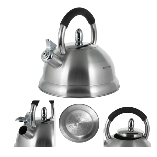 Чайник 2,7л нержавіюча сталь зі свистком з ручкою "soft-touch" 1097 KAMILLE Житомир - фото 4