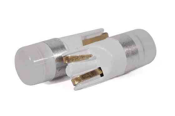 Светодиодная лампа StarLight T10 2 диода 2835 12V 0,5W WHITE / матовая линза / пластиковый цоколь / серый обод Харьков