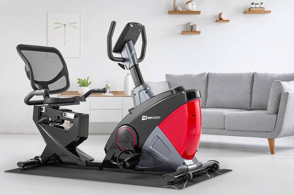Горизонтальный велотренажер Hop-Sport HS-070L Helix красный iConsole+ Киев - изображение 2