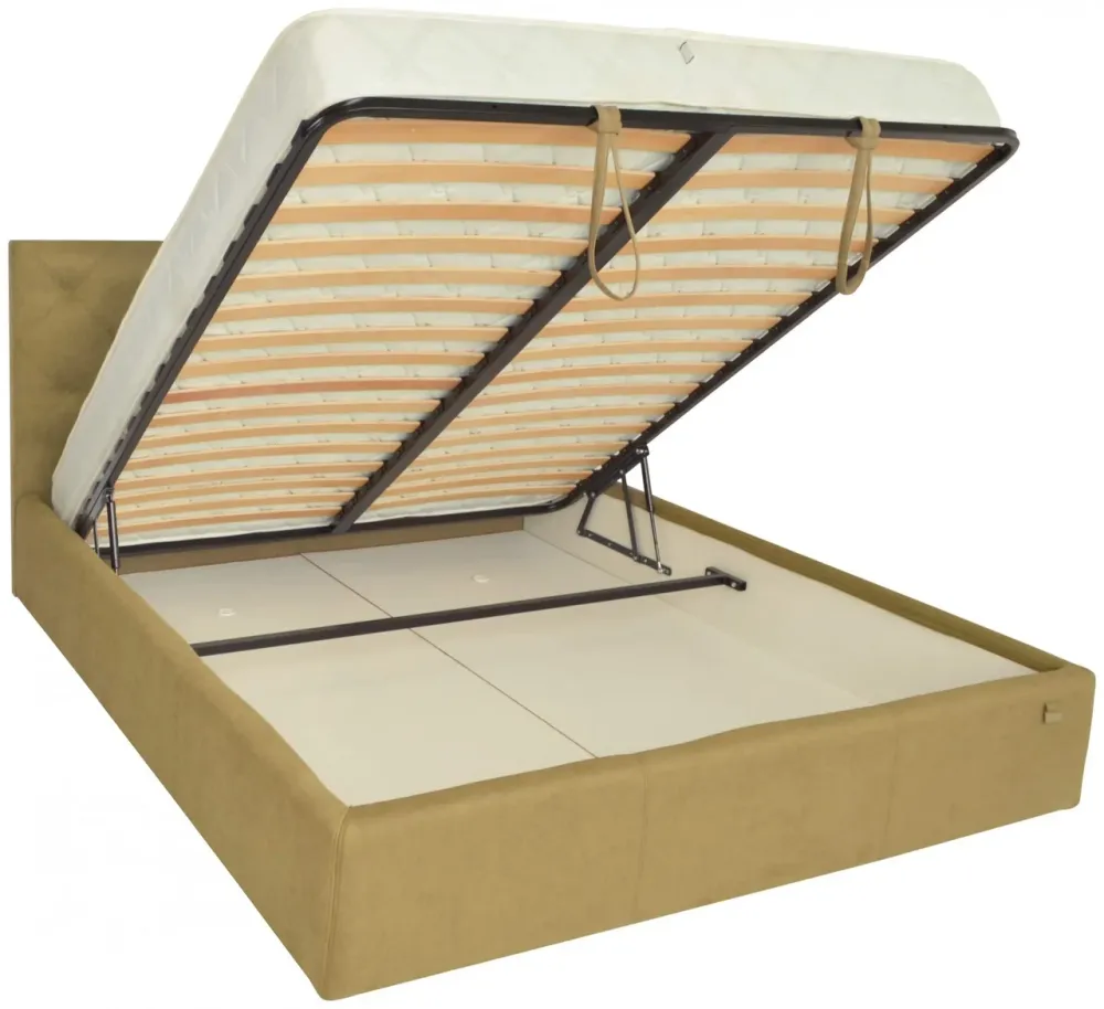 Ліжко Bristol VIP 140 х 190 см Fibril 17 З додатковою металевою цільнозварною рамою Оливковий Київ - фото 4