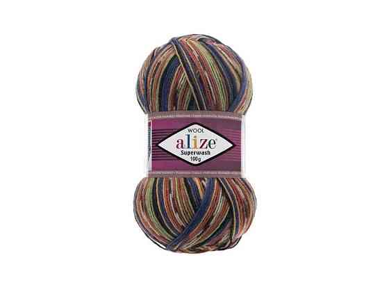 Пряжа Superwash Comfort арт.2701 5шт/уп меланж 25% полиамид 75% шерсть 100г 420м ТМ ALIZE Киев