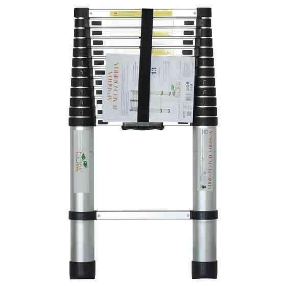 Драбина телескопічна 13 щаблів 3.8м FLORA (5033634) Київ