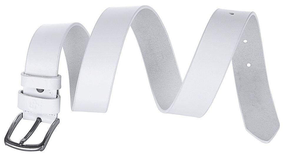 Шикарный мужской кожаный ремень Белый (GRANDE PELLE) Киев - изображение 2