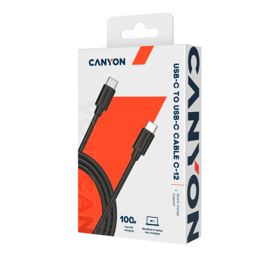 Дата кабель USB-C to USB-C 2.0m 100W 20V/ 5A black Canyon (CNS-USBC12B) Винница - изображение 2