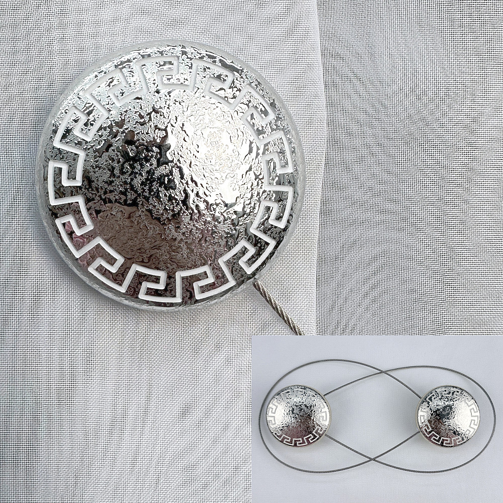 Магниты для штор и гардин Афина 2 шт Серебристый (81-271) Киев - изображение 1