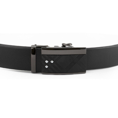 Ремінь Vintage Чоловічий з ромбами на пряжці Чорний (20291) Вінниця - фото 6