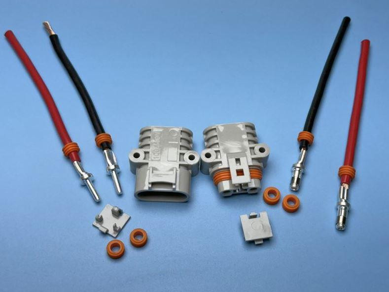 Силовой разъем герметичный 600V 100A 2 контакта (комплект мама+папа) Харьков - изображение 1