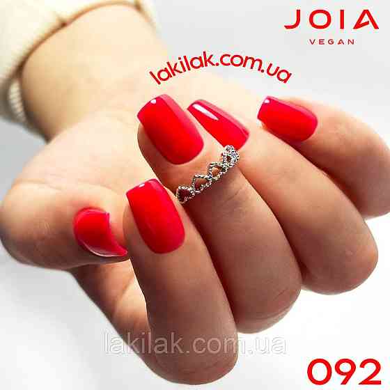 Гель-лак JOIA vegan 092 яскраво-багряний, 6 мл Херсон