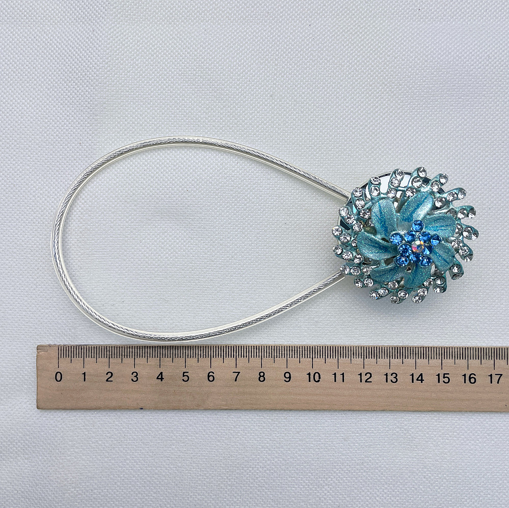 Магніти для штор та гардин "Flowers" набір 2 шт Блакитний (81-220) Київ - фото 6