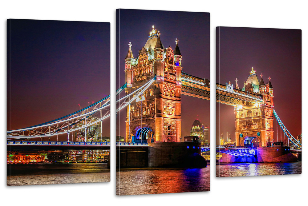 Модульная картина в гостиную / спальню  Тауерський міст Art-652_3 70x130 см Київ - фото 1