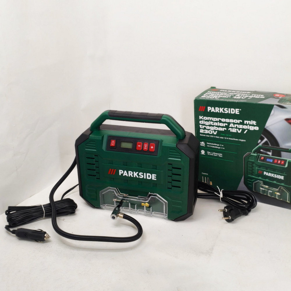 Автомобільний компресор 12/220в Parkside PMK 150 A1 компресор для підкачування коліс PY-56 Львів - фото 9