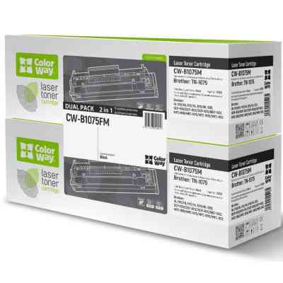 Картридж ColorWay Brother TN1075 HL-1112/DCP-1510/MF-1810 DUAL PACK 2x1K (CW-B1075FM) Винница