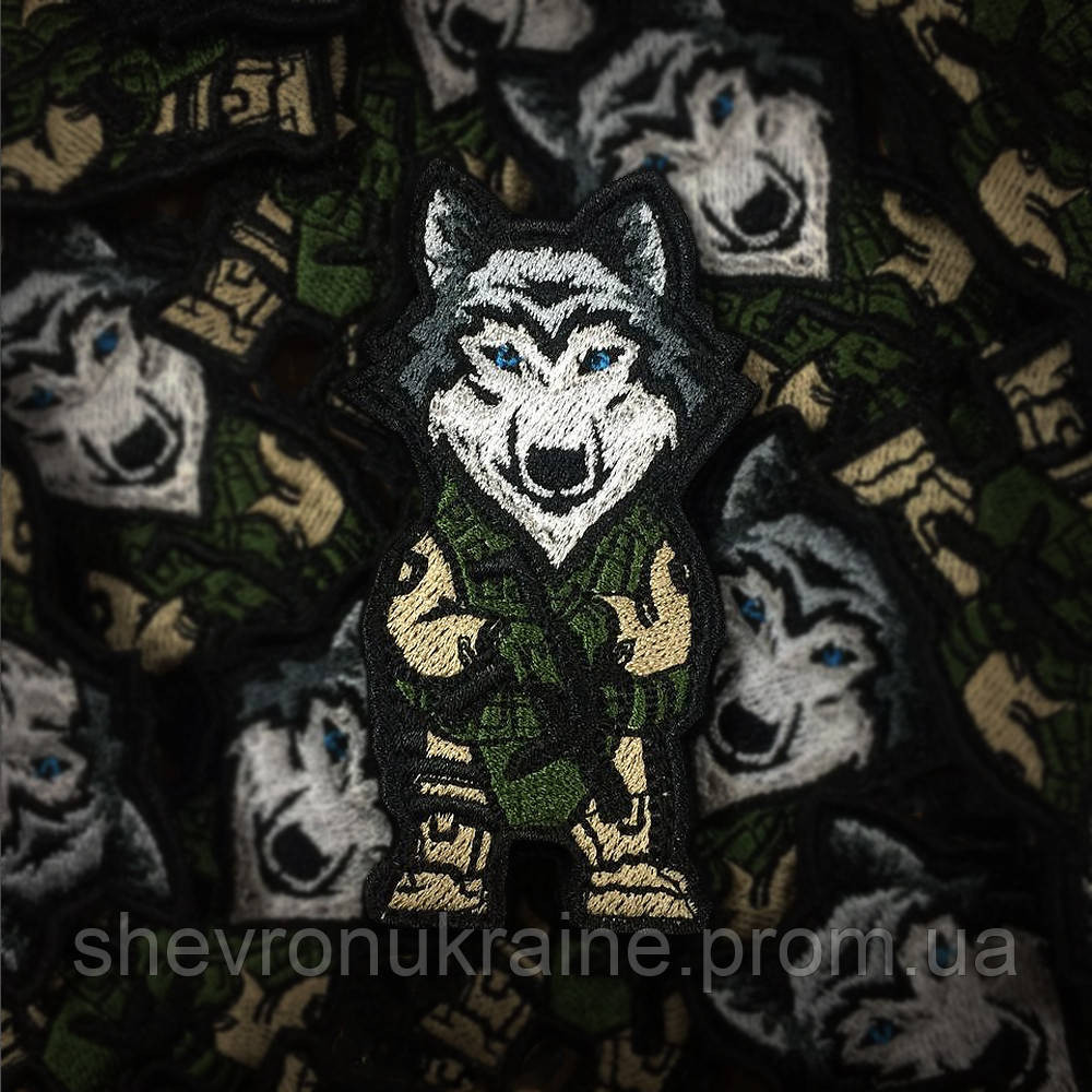 Шеврон Волк (Форма контурная. На липучке) Размер 9x5см Киев - изображение 1