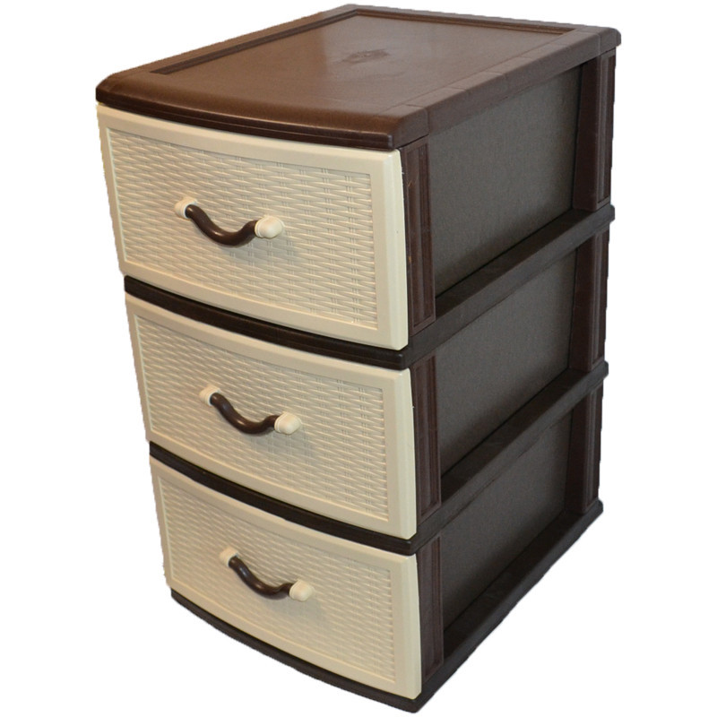 Комод пластиковий Style (Стиль) 3 ящики 48х38х67 Одеса - фото 2