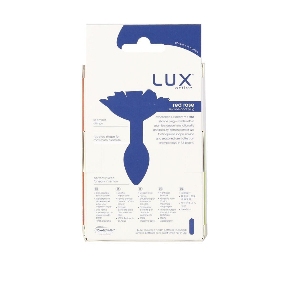 Силиконовая анальная пробка Lux Active с розой - Red Rose Silicone Anal Plug Sex Aura Киев - изображение 7