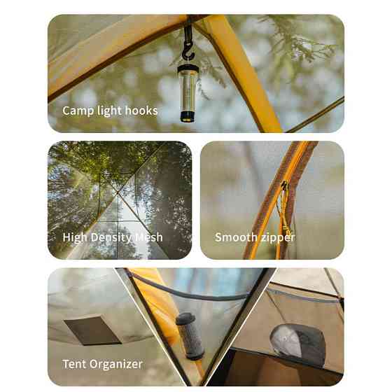 Намет шестимісний Naturehike KOTA 6 CNK2450WS031 75D Світло-коричневий Київ