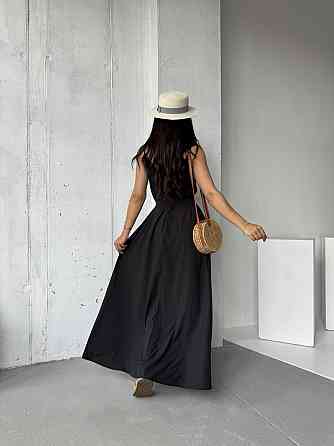 Жіночий літній сарафан максі "Charlotte" оптом | Норма і батал Чорний, 42-44 Київ